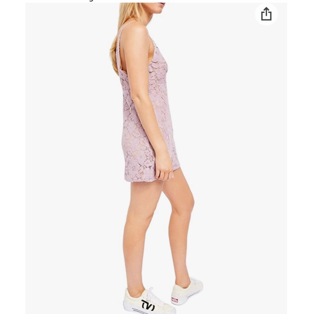 Free People Love Lace Mini Dress  in Wisteria - Picture 10 of 10